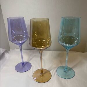 Trio of Elegant Wine Glasses